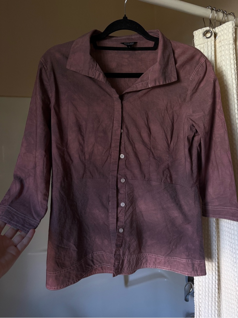 Women's BOGARI Button-Front Shirt - Dusty Mauve